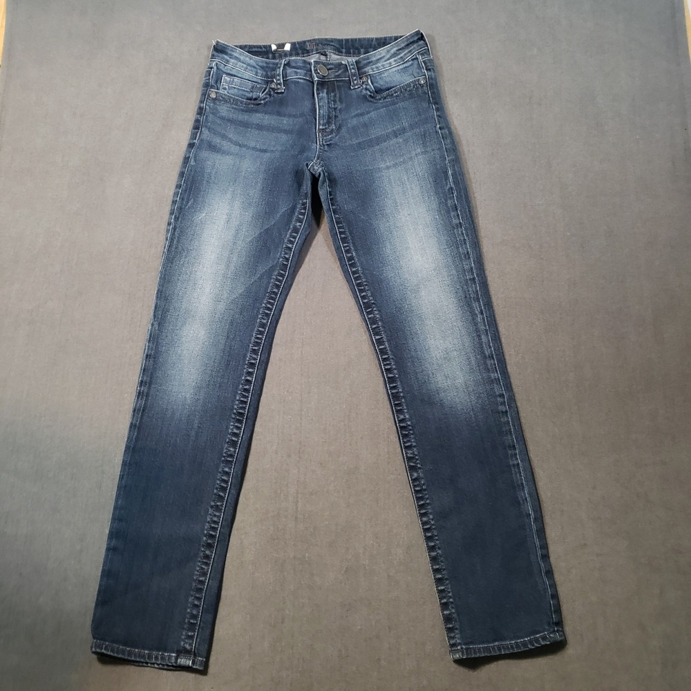 Kut from the Kloth Stevie Straight Leg Jeans Womens Size 4 Blue Dark Wash Denim